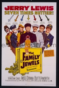 P605 FAMILY JEWELS one-sheet movie poster '65 Jerry Lewis