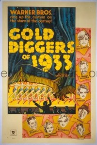 630 GOLD DIGGERS OF 1933 paperbacked 1sheet