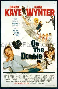 A903 ON THE DOUBLE one-sheet movie poster '61 Danny Kaye, Dana Wynter