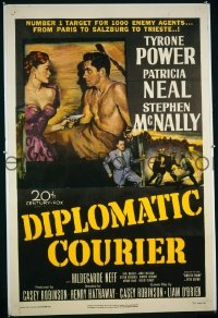 P507 DIPLOMATIC COURIER one-sheet movie poster '52 Tyrone Power, Neal