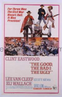 P764 GOOD, THE BAD & THE UGLY one-sheet movie poster '68 Eastwood