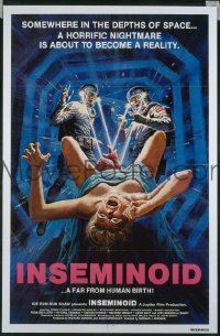 f534 INSEMINOID one-sheet movie poster '81 great different horror image!