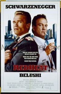 H915 RED HEAT one-sheet movie poster '88 Schwarzenegger, Belushi
