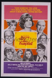 r298 BUONA SERA MRS CAMPBELL one-sheet movie poster '69 Shelley Winters