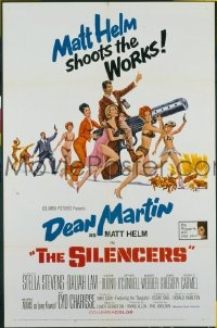 #556 SILENCERS 1sh '66 Dean Martin, Stevens 