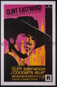 r470 COOGAN'S BLUFF one-sheet movie poster '68 Clint Eastwood