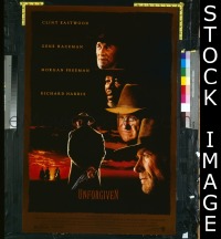 s385 UNFORGIVEN DS one-sheet movie poster '92 Eastwood, Hackman