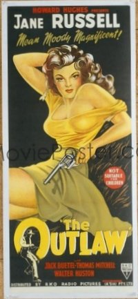 #032 OUTLAW Aust daybill R52 sexy Jane Russell