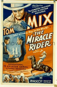 268 MIRACLE RIDER linen 1sh R46 Tom Mix is the idol of every boy in the world in this serial!