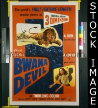 #017 BWANA DEVIL 1sh '53 1st 3-D feature film 