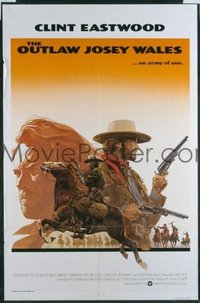 VHP7 538 OUTLAW JOSEY WALES int'l style one-sheet movie poster '76 Eastwood