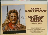 v140 OUTLAW JOSEY WALES  British quad '76 Clint Eastwood