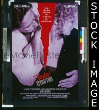 H397 FATAL ATTRACTION one-sheet movie poster '87 Douglas, Close