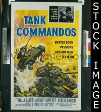 #1433 TANK COMMANDOS 1sh '59 cool tank image! 