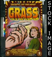 H481 GRASS one-sheet movie poster '99 great wild drug image!