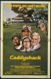 r312 CADDYSHACK one-sheet movie poster '80 Chevy Chase, Dangerfield