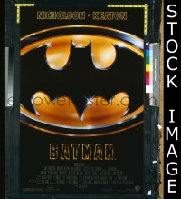 H132 BATMAN one-sheet movie poster #2 '89 Michael Keaton, Nicholson