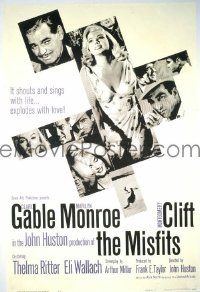 #428 MISFITS 1sh '61 Gable, Monroe 