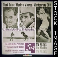#8546 MISFITS 6sh '61 Gable, Monroe, Clift 