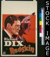 d137 REDSKIN window card movie poster '29 Richard Dix, Native Americans!