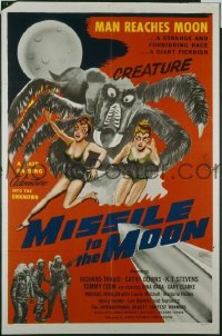 #3852 MISSILE TO THE MOON 1sh '59 Luna monster!