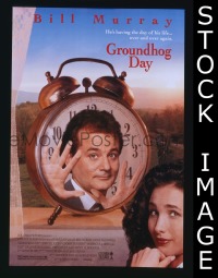 H493 GROUNDHOG DAY double-sided one-sheet movie poster '93 Bill Murray, MacDowell