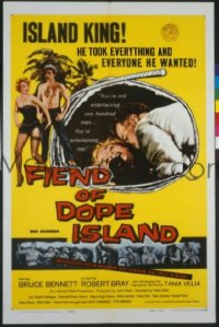 P630 FIEND OF DOPE ISLAND one-sheet movie poster '59 drugs!