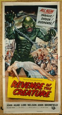 #277 REVENGE OF THE CREATURE three-sheet movie poster '55 classic image!!