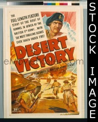 P487 DESERT VICTORY one-sheet movie poster '43 WWII documentary