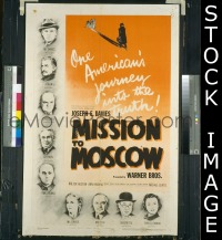#8019 MISSION TO MOSCOW 1sh '43 Huston