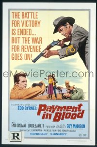 A929 PAYMENT IN BLOOD one-sheet movie poster '68 spaghetti western!