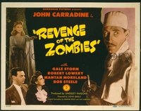 #123 REVENGE OF THE ZOMBIES title lobby card '43 Carradine, Gale Storm!