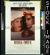 H928 REVERSAL OF FORTUNE double-sided one-sheet movie poster '90 Close, Irons