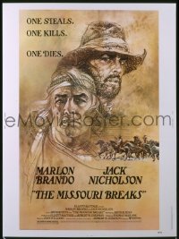A812 MISSOURI BREAKS one-sheet movie poster '76 Marlon Brando, Nicholson