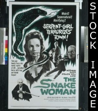 Q594 SNAKE WOMAN one-sheet movie poster '61 Susan Travers