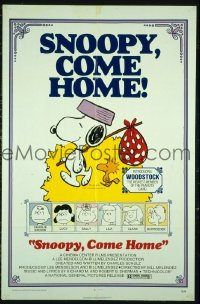 Q595 SNOOPY COME HOME one-sheet movie poster '72 Peanuts, Charlie Brown