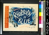 C469 RHAPSODY IN BLUE title lobby card '45 Joan Leslie