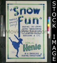 #8295 SNOW FUN 1sh '40s Sonja Henie