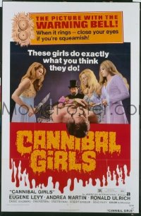 #313 CANNIBAL GIRLS 1sh '73 AIP, Reitman 