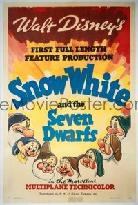 029 SNOW WHITE & THE SEVEN DWARFS linen style A 1sheet