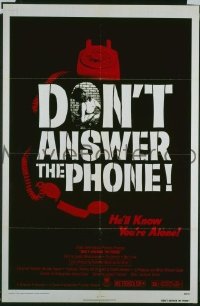 A313 DON'T ANSWER THE PHONE one-sheet movie poster '80 horror, Rad Fulton