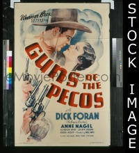 #7731 GUNS OF THE PECOS 1sh '37 Dick Foran
