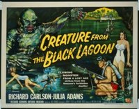 VHP7 371 CREATURE FROM THE BLACK LAGOON style B half-sheet movie poster '54