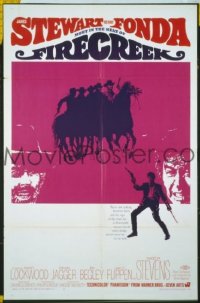 P640 FIRECREEK one-sheet movie poster '68 James Stewart, Fonda