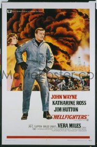 P821 HELLFIGHTERS one-sheet movie poster '69 John Wayne, Ross