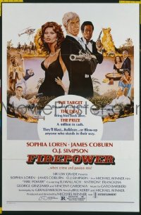 A379 FIREPOWER one-sheet movie poster '79 Sophia Loren, James Coburn