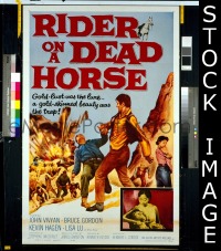 #1232 RIDER ON A DEAD HORSE 1sh '62 greed! 