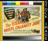 C545 TEXAN MEETS CALAMITY JANE title lobby card '50 Ankers
