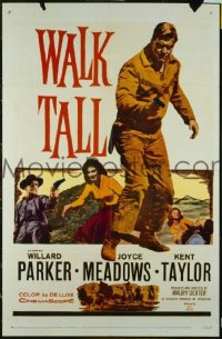 s402 WALK TALL one-sheet movie poster '60 Willard Parker, Meadows