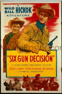 WILD BILL HICKOK stock 1sh 1950s Guy Madison as Wild Bill Hickok, Andy Devine, 6 Gun Decision